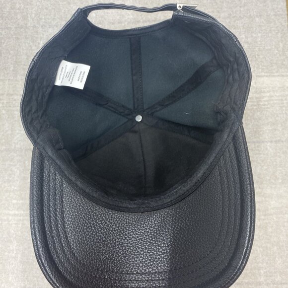 Brooklyn New York Baseball Cap Adjustable Hat Embroidered Logo Faux Leather - Picture 5 of 16